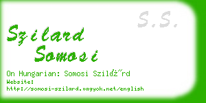 szilard somosi business card